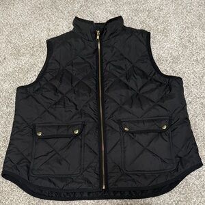 J. Crew Women's Black Puffer Vest Jacket